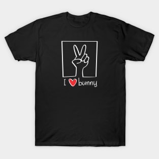 peace and love bunny T-Shirt